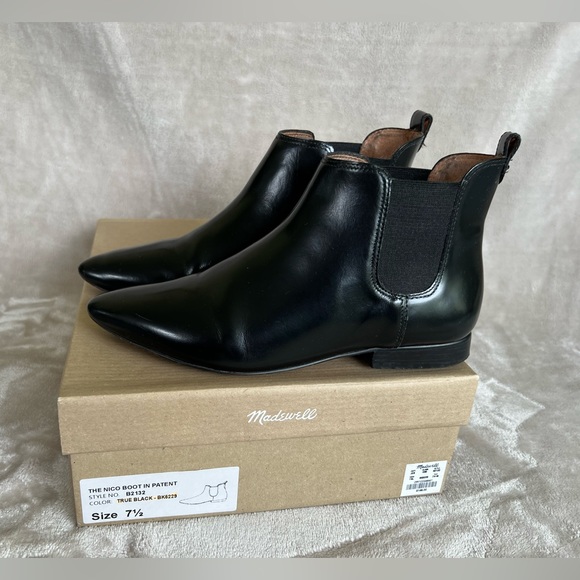 Madewell Black Leather Nico Booties Excellent Condition - Picture 5 of 14
